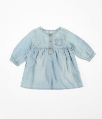 Modré denimové šaty s puntíky H&M
