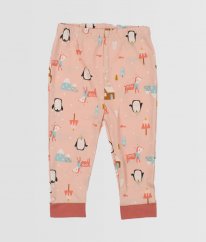 Růžové pyžamové kalhoty s tučňáky NUTMEG