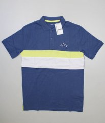 Modré polo tričko s pruhy GEMO