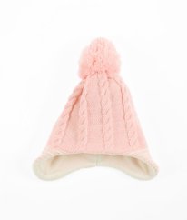 Růžová zateplená čepice NUTMEG
