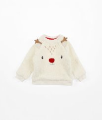 Krémová vánoční beránková mikina JOHN LEWIS