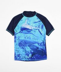 Modré plavkové tričko se žraloky GEORGE