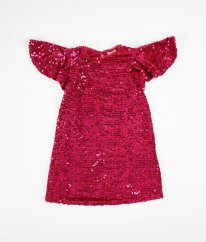 Růžové flitrové šaty NEXT
