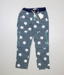 Šedé zkracovatelné silnější hebké kalhoty s hvězdičami MINI BODEN