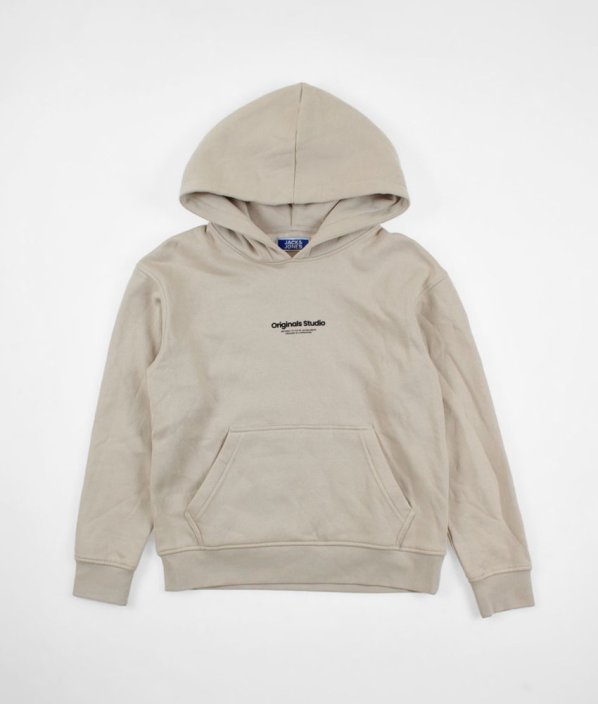 Béžová silnější mikina s nápisem JACK & JONES