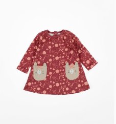 Cihlové šaty s květy MOTHERCARE