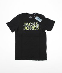 Černé tričko s nápisem (170-176) JACK & JONES