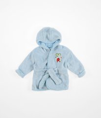 Modrý plyšový župan