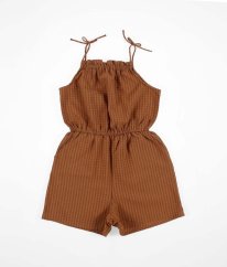 Hnědý kraťasový overal H&M