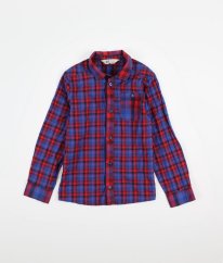 Modročervená károvaná košile H&M