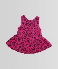 Tmavě růžové leopardí šaty NEXT