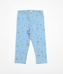 Světle modré pyžamové kalhoty se stříbrnými hvězdičkami DE FACTO