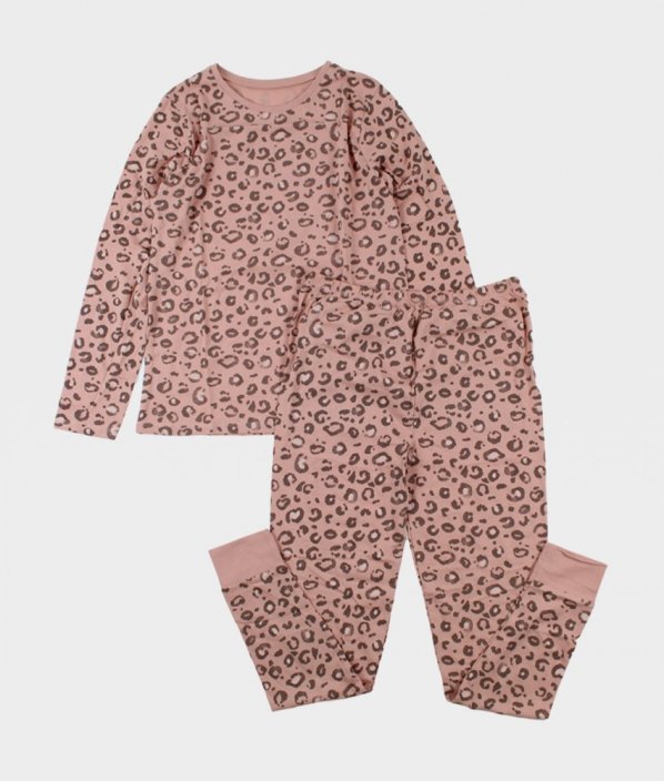 Starorůžové leopardí pyžamo GEORGE