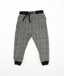 Čiernobiele kárované silnejšie teplákové nohavice GEORGE