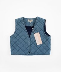 Modrá prešívaná denimová vesta ONLY