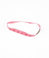 Růžový pasek s třešněmi (délka 80 cm)