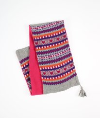 Šedorůžová podšitá šála