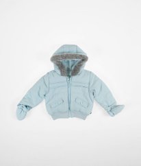 Modrá zimná bunda s rukavičkami MOTHERCARE