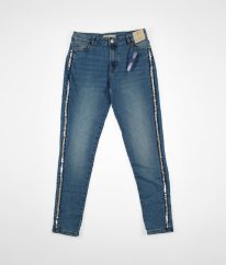 Modré skinny rifle s flitrami MARKS & SPENCER