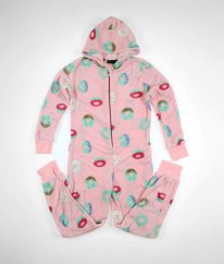 Ružový plyšový overal s obrázkami 9TH AVENUE