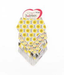 Sada 4 ks barevných žlutošedých slintáčků/šátků BOBÁNEK