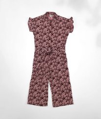 Vínovorůžový kalhotový overal