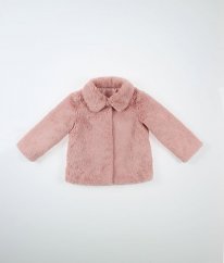 Růžový plyšový kabátek DUNNES