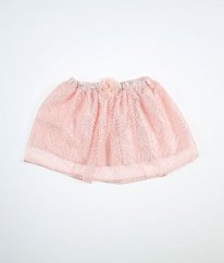 Růžová krajková sukně se spodničkou OVS