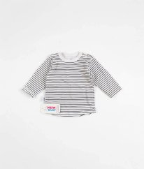 Bílé proužkované triko NEW BABY