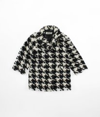 Černobílý beránkový kabát H&M
