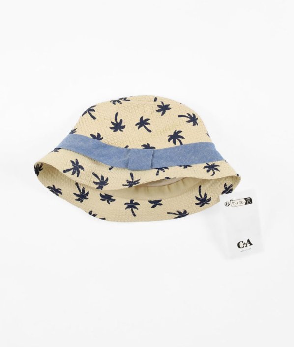 Béžový slaměný klobouček (52-53 cm) C&A