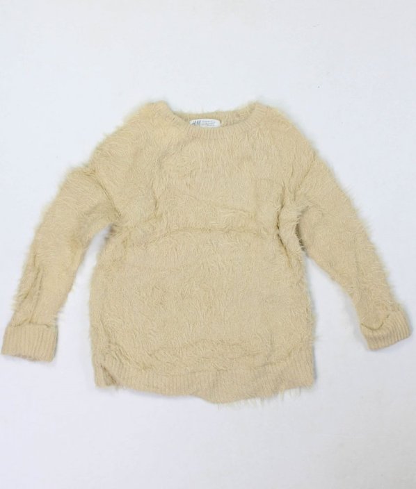 Béžový chlupatý svetr H&M