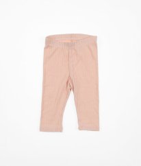 Růžové žebrované legíny H&M