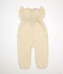 Béžový svetrkový nohavicový overal ZARA