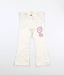 Bílé rifle s výšivkou VERTBAUDET