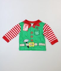 Zelenočervené vánoční triko
