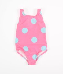 Růžové plavky s modrými puntíky PRIMARK