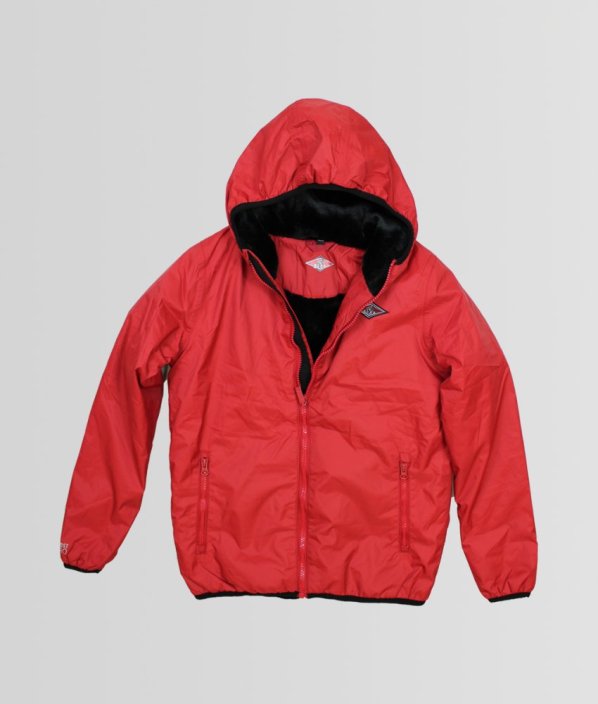 Červená zimní bunda