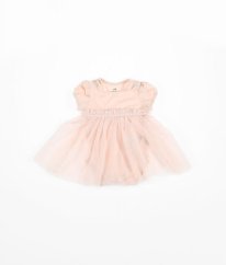 Růžové bodynkové šaty H&M