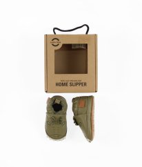 Zelené KOŽENÉ capáčky (EU 17/18, stielka 11,5 cm) MIKK-LINE