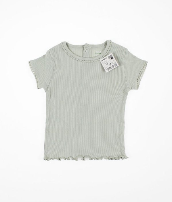 Pistáciové žebrované tričko z biobavlny KIABI