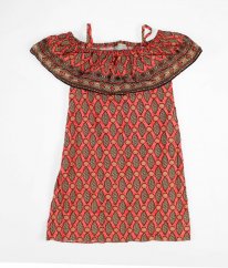 Hnědočervené šaty se vzorem ZARA