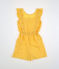 Žlutý kraťasový overal s květy PRIMARK