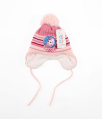 Růžová zateplená čepice NEW BABY