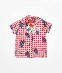 Červený kockovaný pyžamový kabátik PADDINGTON