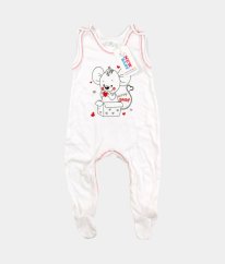 Bílý overal s obrázkem NEW BABY