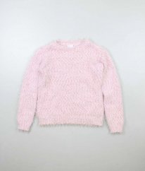 Růžový chlupatý svetr F&F