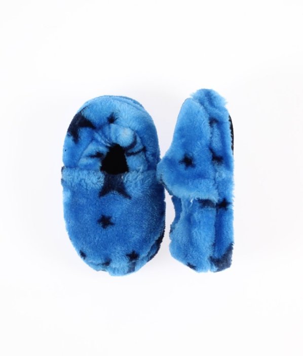 Modré plyšové papuče (EU 19-21)