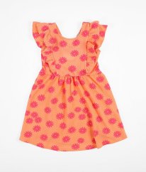 Oranžovorůžové šaty s květy MATALAN