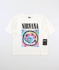 Smotanové oversize tričko NIRVANA